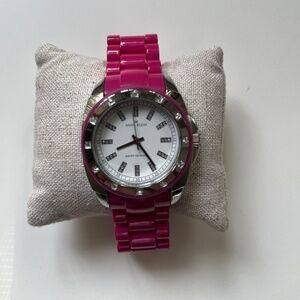 AK ANNE KLEIN | Pink Band Wrist Watch
